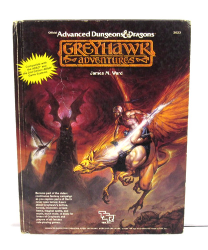 TSR Advanced Dungeons Dragons Greyhawk Adventures Rulebook 1st Printing 1988