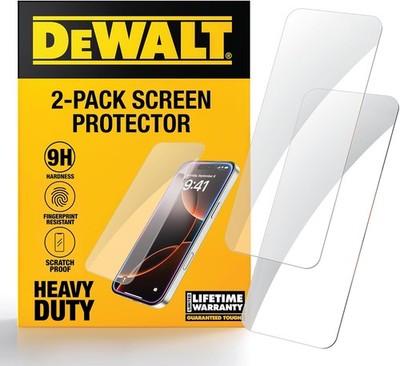 2 Pack Heavy Duty Tempered Glass Screen Protector for iPhone 14 Pro Max, Case Fi