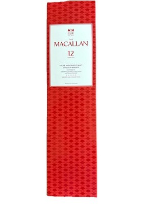 Macallan 12 Year Double Oak Cask Single Malt Scotch Whiskey Red Box Empty 750ml