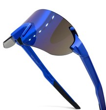 Sunglasses Blue Mirror Lens Sn Protection Outdoor Driving Beach Shades Sporty