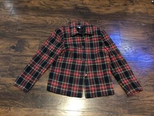 Vintage Sag Harbor Women's Plaid Multicolored Blazer Jacket Size 10