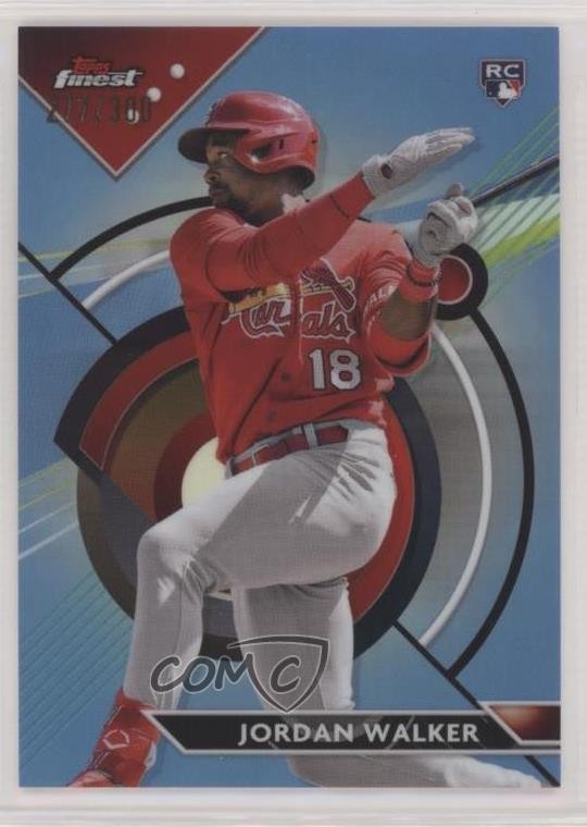 2023 Topps Finest Sky Blue Refractor /300 Jordan Walker #60 Rookie RC