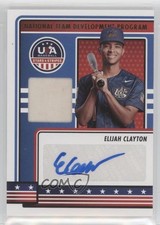 2023 USA Baseball Stars & Stripes Materials Elijah Clayton (Blue Ink) Auto 12b7
