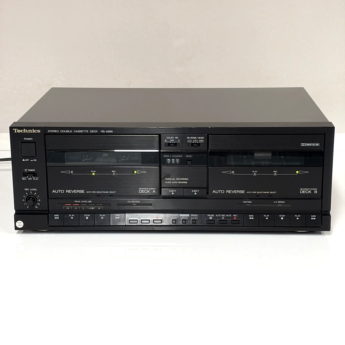 Platine Cassette Technics M215 Vintage – À Réparer (testée, Ne Lit Pas)