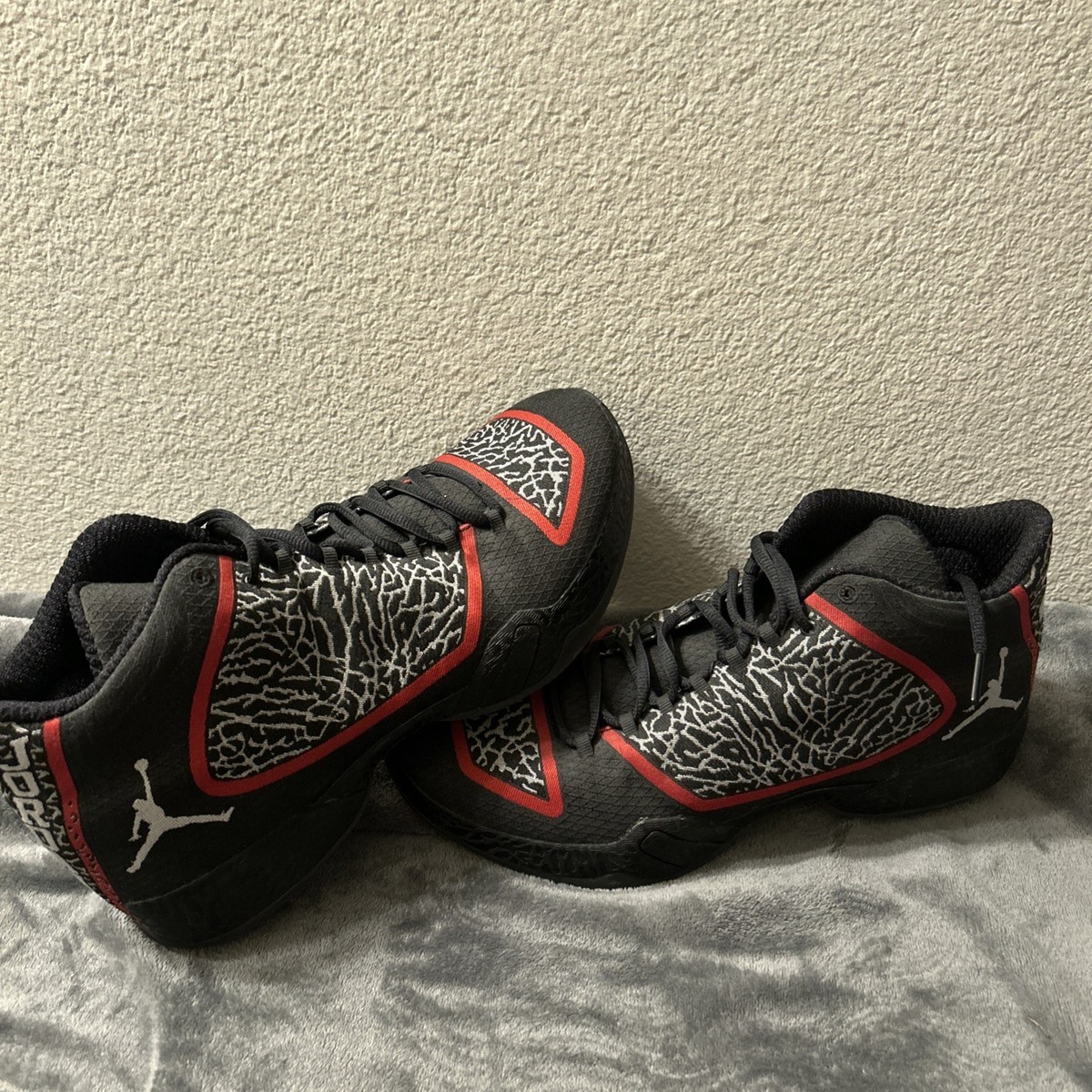 Size 12 Air Jordan 29 Black Gym Red Men's Sneakers Lightly