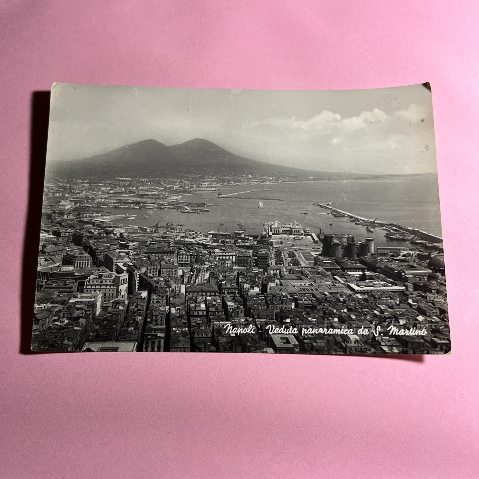 CARTOLINA BIANCO E NERO COLLEZIONE NAPOLI VEDUTA PANORAMICA S. MARTINO  - VIAGG
