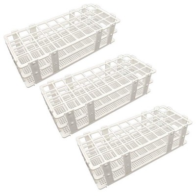 Pocomoco 3 Packs Plastic Test Tube Rack, 40 Holes Lab Test Tube Rack Holder f...