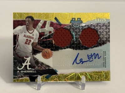Aiden Sherrell 2025 Bowman Best U Yellow Player Worn Patch Auto /75 INDIANA