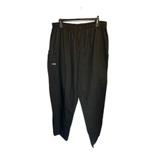 Cherokee Workwear Style 4200 Black Cargo Scrub Pants Elastic Waist Size XL