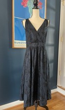 Marc Jacobs 100% Silk Ink Blue / Black Size 4 NWOT