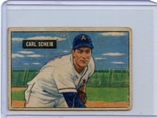 1951 Bowman Carl Scheib Philadelphia Athletics #83 ⭐️💥🎯 GVG