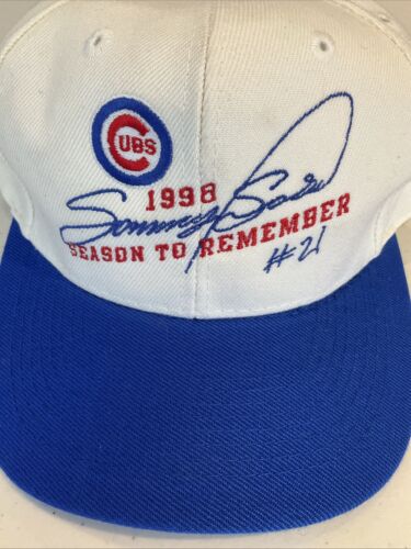 Vintage Cubs 1998 Hat Chicago Sammy Sosa A Season To Remember SnapBack New - Imagen 2 de 8