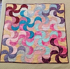 Quilted Wall Hanging w Wall Hanging Pocket Aprox 30" by 30"