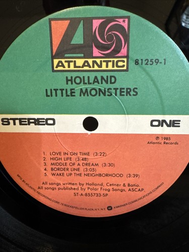 Rare Original Atlantic Promo 81259-1 Holland 'Little Monsters' NM Play Tested - Picture 2 of 4