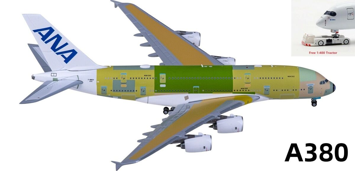 1:400 JC Wings XX4474 ANA Airbus House Color A380 F-WWSH+ 1:400 JC Wings XX4474 ANA Airbus House Color A380 F-WWSH+