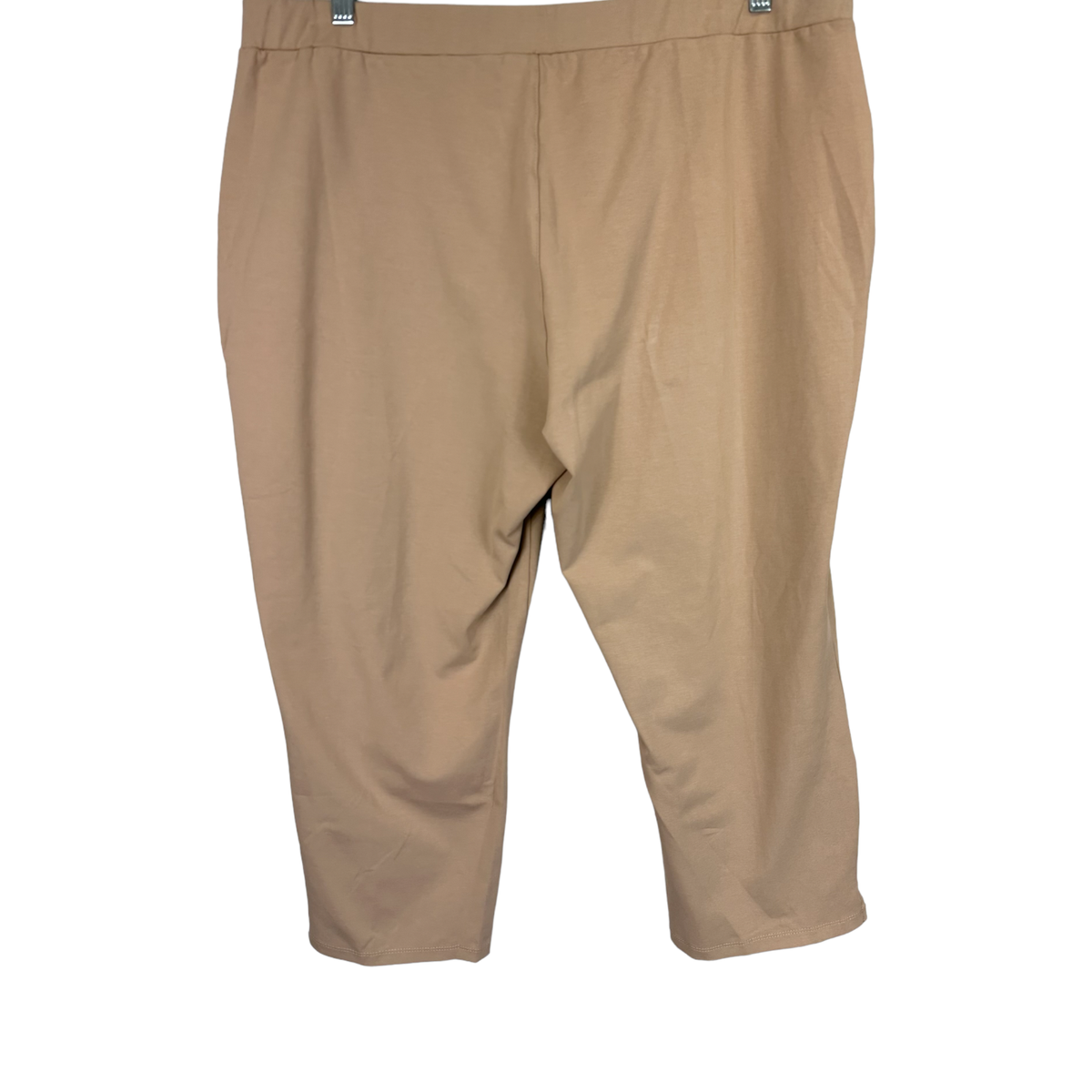 Susan Graver Weekend Premium Stretch Cargo Crop Pants Plus 4X Toffee