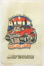 Original Vintage American Motors Racing Car Mini Iron On Transfer