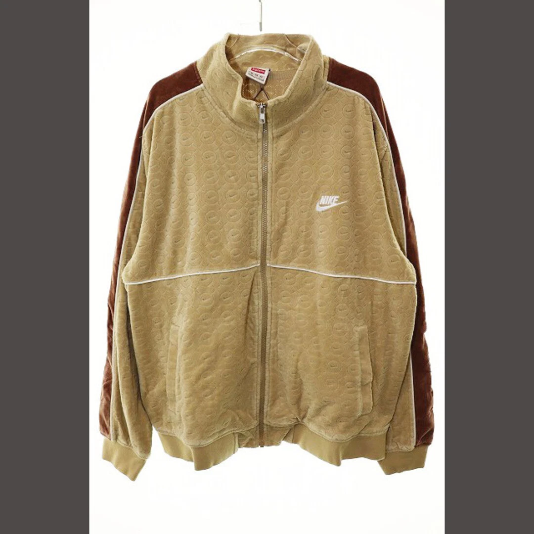 Supreme x NIKE 21SS VESTE DE SURVÊTEMENT VELOURS XL DB0496 297 BEIGE A Occasion 2f60ea16519dd