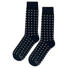 NWT Straight Polka Dot Dress Socks Novelty Men 8-12 Black Crazy Fun Sockfly