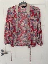 NEW LOOK Ladies Pink Floral Pattern Zip Front Light Bomber Jacket. UK 6.