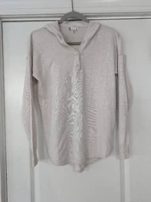 Smartwool Hooded Henley Sweater women's size Small blush pink Merino Wool blend