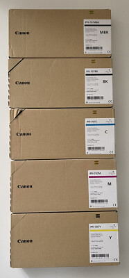 5x original canon pfi-707 mbk bk c m y canon pfi 707 canon ipf830 ipf840 ipf850 