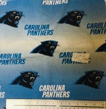 NFL Carolina Panthers Blue Dots Cotton Fabric 2 Yards