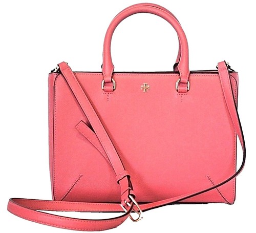 Tory Burch Perry Patchwork Hearts Mini Crossbody Zip Pink/Red Gold