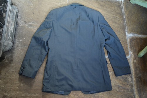 BALMAIN PARIS Designer Men's Charcoal Dark Grey Wool Suit Jacket Blazer 42 Long - Picture 10 of 15