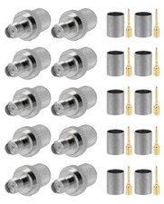 10 PCS RP SMA Connectors RP SMA Female with Male Pin Crimp Connector for RG8 ...