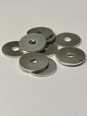 #ad #ad 100 #10 X 1” Fender Washer Steel Zinc Plated Wide Oversized Fits 4MM 3 16 X 1 $15.99