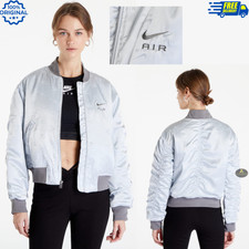 Nike Air Therma-fit Bomber Jacket Women's Satin Platinum Size M