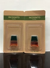 Lot Of 2 Incognito Cologne Mini Sample Splash 0.1 Fl Oz/ 3 ml, As Pictured.