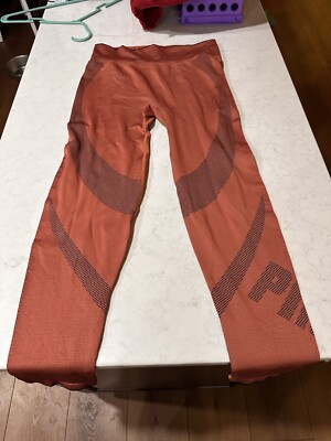 Victoria s Secret PINK Active  Full Length Legging Orange- Size Large 