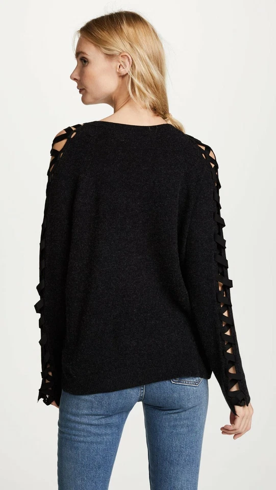 Suéter Feel The Piece Lowe Manga Con Cordones Cuello en V Lana Cachemira Talla M/L Foto 3 de 4