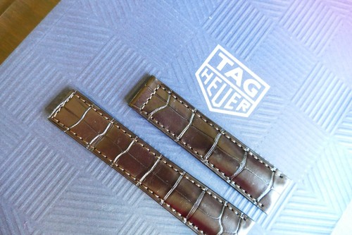 TAG Heuer Carrera FC6291 brown leather watch strap CAS WV WAS WAR CV CAS 20mm - Picture 14 of 24