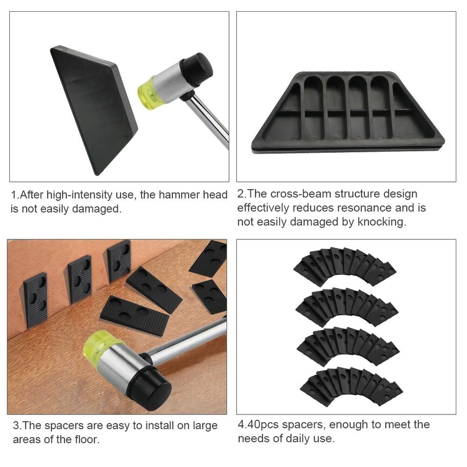 Laminate Flooring Installation Kit and Contour Gauge Profile Tool with