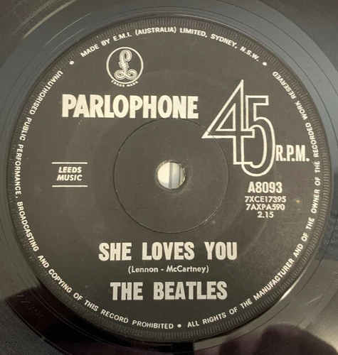 THE BEATLES ~ She Loves You ~Original 1963 Australian Parlophone 7" vinyl single