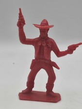 Vintage Red Plastic Tim Mee Toys Cowboy Double Pistols
