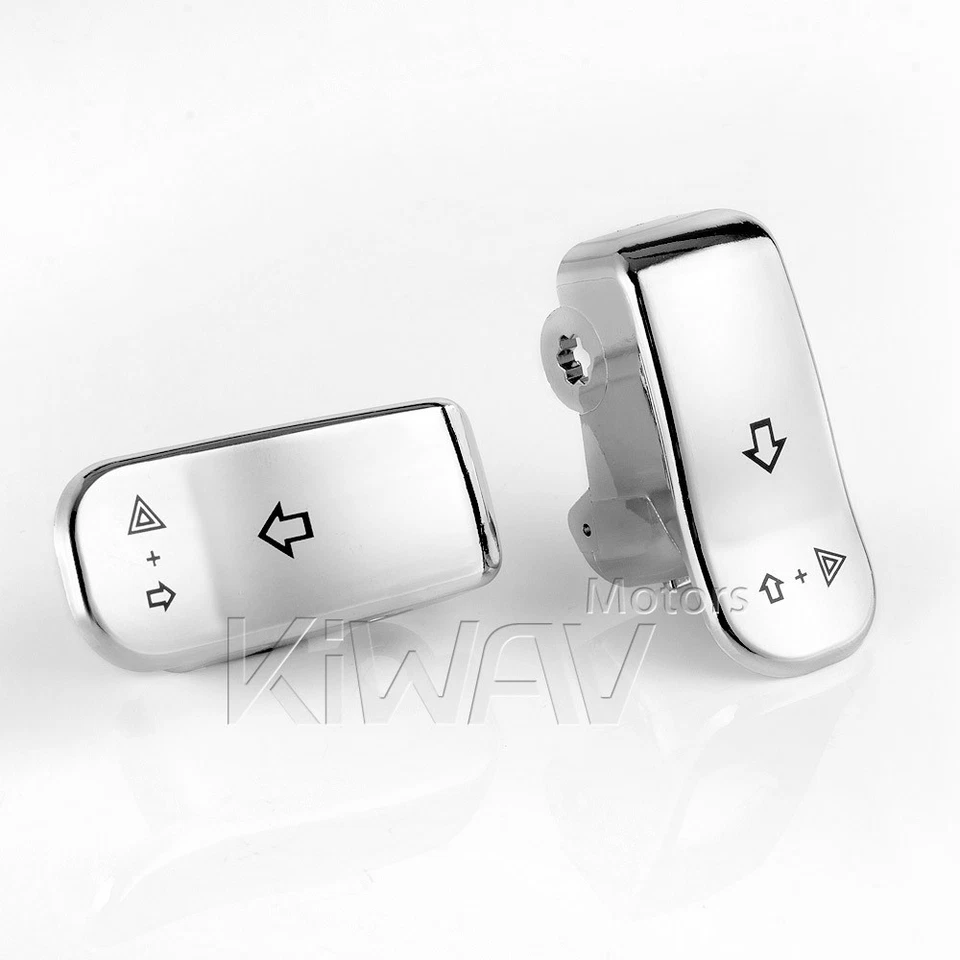 KiWAV Señal de giro Botón Extensor Cromo (ABS) se adapta a Harley Bike 1996-2015 Foto 4 de 4
