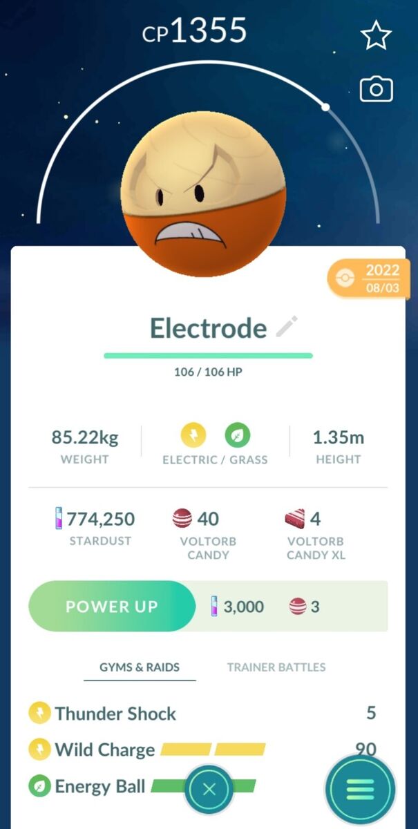 Electrode (Pokémon GO): Stats, Moves, Counters, Evolution