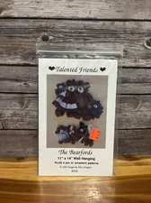 THE BEARFORDS 11x14 Wall Hanging, 4 Ornaments UNCUT PATTERN Talented Friends 116