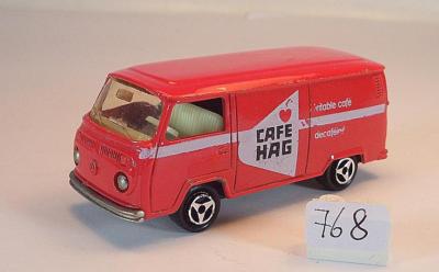 Majorette: voiture Volkswagen Combi Café Hag publicitaire. 1/64