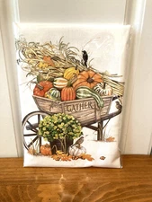 Mary Lake Thompson "Pumpkin Wheelbarrow" Flour Sack Towel