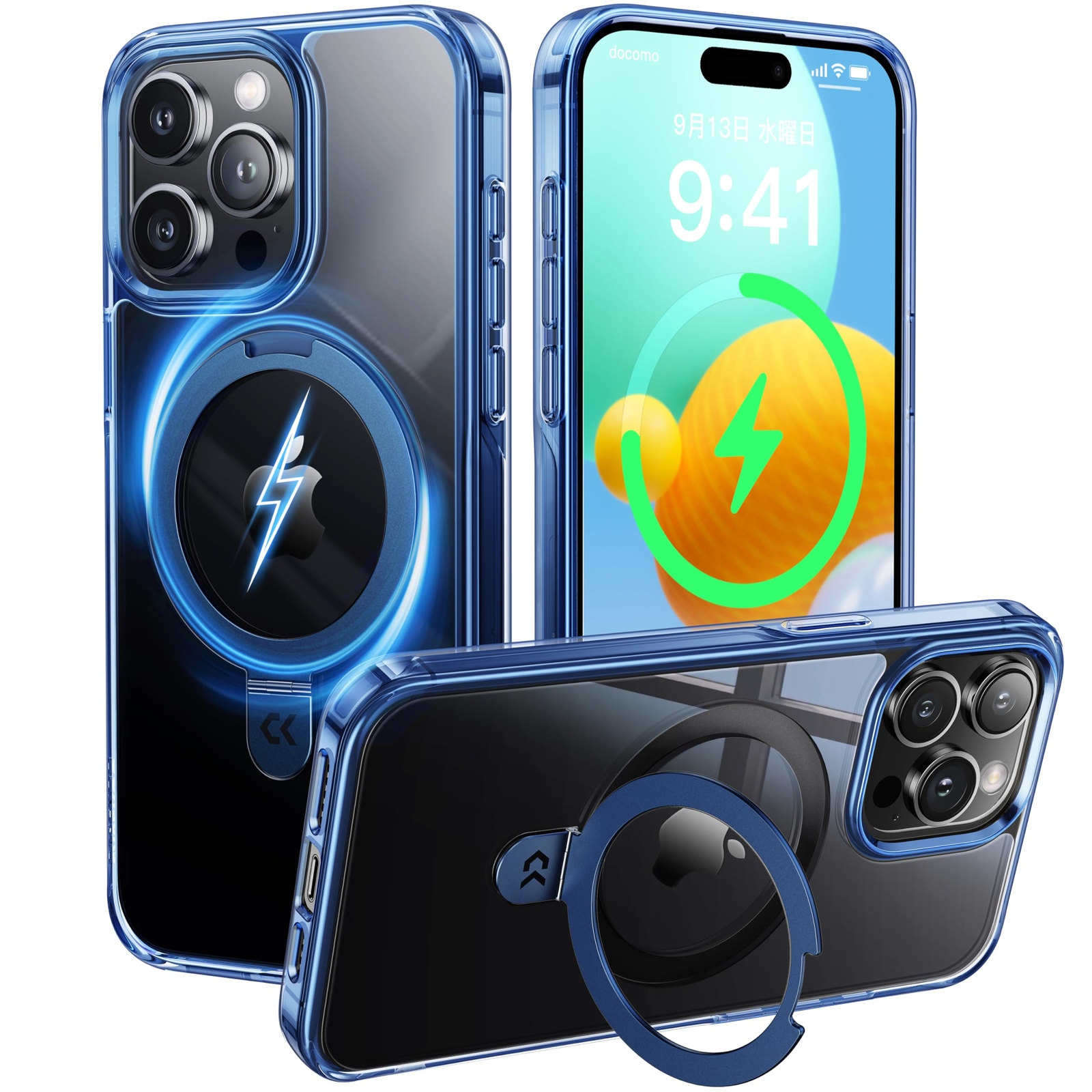 Extremely transparent Built-in 4 in 1 stand CASEKOO for iPhone 15 Pro case  166