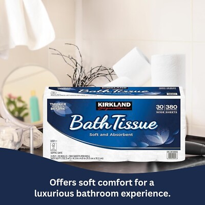 Papier Toilette Kirkland Signature 30 Rouleaux - 2 Plis - Ultra Doux