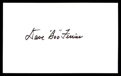 Dave ''Boo'' Ferris Baseball Signed Index Card Auto Autograph (no COA) *e1