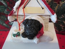PUG  BLACK  DOGHOUSE ORNAMENT   32