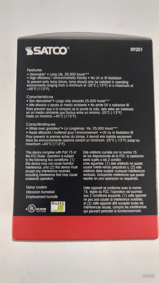 Satco S9201 LED Globe 6W =40W G25 3000K Soft Warm White Medium E26 120V Frosted - Image 4 of 4