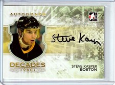 2010-11 ITG Decades 1980s Autographs #ASK Steve Kasper - BOSTON - SET BREAK